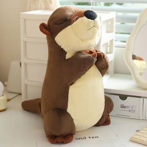Nuevo Llavero de Peluche Súper Suave de Nutria de <span class=keywords><strong>Anime</strong></span> Kawaii, Muñeco de Peluche de Nutria Marina para Regalo y Decoración - Product Image 6