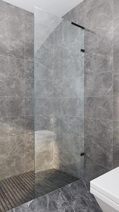Pince pour verre <span class=keywords><strong>de</strong></span> <span class=keywords><strong>douche</strong></span> sans cadre en forme <span class=keywords><strong>de</strong></span> L, panneau <span class=keywords><strong>de</strong></span> <span class=keywords><strong>douche</strong></span> en verre fixe à <span class=keywords><strong>barre</strong></span> <span class=keywords><strong>de</strong></span> support mural - Product Image 6