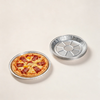 Barquette jetable en aluminium argenté de 9 pouces pour tarte peu profonde, avec couvercle en plastique de qualité alimentaire, pour cupcakes, pâtisseries et plats à emporter
