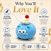 Jouet Squishy en Argile Bleu Croustillant en Forme d'Oignon TONGXIN, Jouets Squishies en Gros, Jouets à Presser en Gros pour la Maison