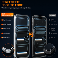 Protection d'écran en verre trempé 9H transparente 2-en-1 et coque magnétique pour iPhone 17 18 Pro Max Air