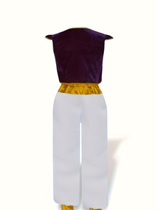 2 uds. Traje árabe para niños, pantalones superiores, cinturón, ropa <span class=keywords><strong>de</strong></span> Halloween para niños, <span class=keywords><strong>disfraz</strong></span> <span class=keywords><strong>de</strong></span> actuación <span class=keywords><strong>de</strong></span> Príncipe árabe - Product Image 5