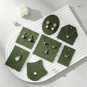Jewelry Tags Cards Custom logo Personalized Jewelry Cards Fashion Paper Necklace <b>Earring</b> Packaging Jewelry Display <b>Holder</b> Cards - Product Image 1