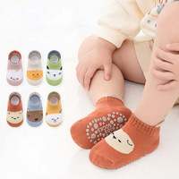 Chaussettes bateau antidérapantes OEM de haute qualité avec motifs animaux de dessin animé mignons pour bébés filles de 0 à 3 ans, idéales pour l'été et l'automne