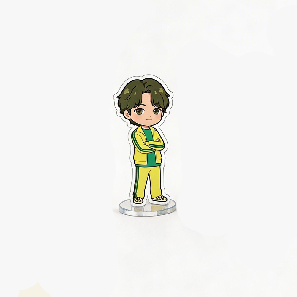 6CM KPOP JIMIN JUNGKOOK JIN Cartoon Acrylic Stand Figure TAEHYUNG