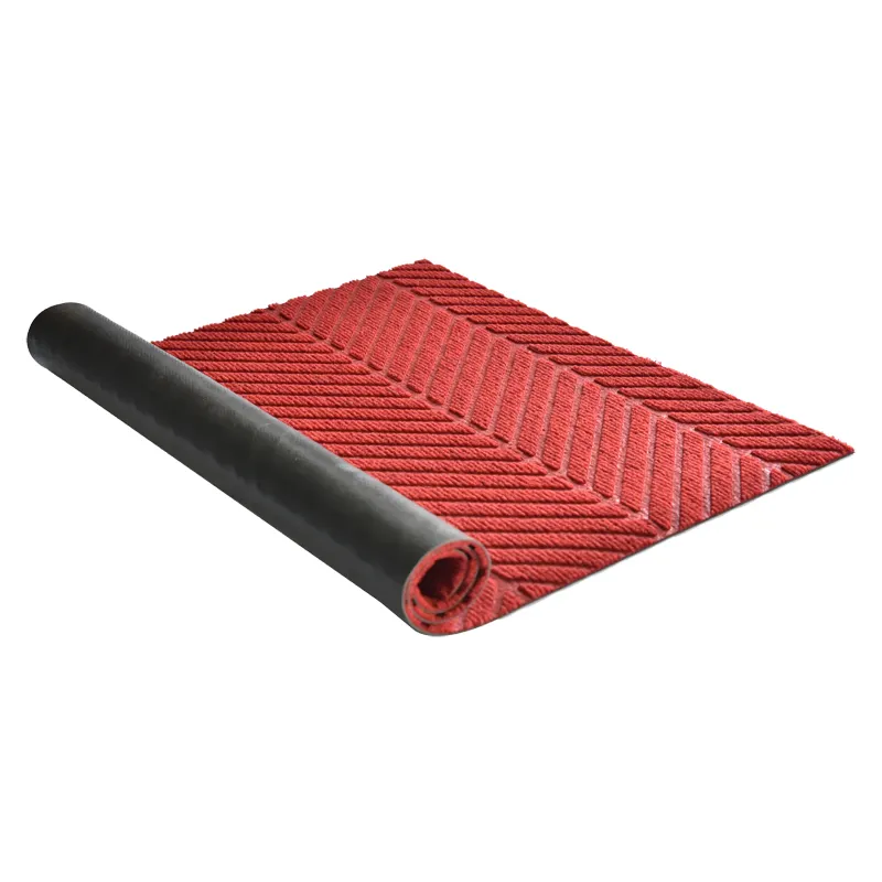 Simple and elegant Nonwoven full striped embossed door mat tyre pattern or other patterns or customized