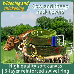 Collier de traction réglable en toile épaisse et nylon pour bétail, sangle de cou pour veau, pour <span class=keywords><strong>ferme</strong></span> <span class=keywords><strong>porcine</strong></span>, nouveau vert, garantie 3 mois - Product Image 2