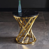 Foshan New Good Furniture Table d'angle en marbre au design nordique de luxe Nouvelle table basse pour salon et canapé