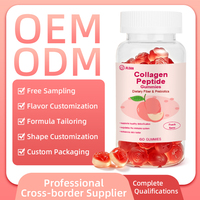 Vitamines gommeuses nutritionnelles de qualité supérieure, gommes de collagène peptidique, supplément de prébiotiques pour maintenir une peau et une immunité saines
