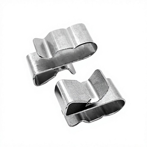 Silver Stainless Steel Photovoltaic Cable Clamp and Mounting <strong>Bracket</strong> for Solar Panel Wire Clips and Grounding Clamps - Product Image 1