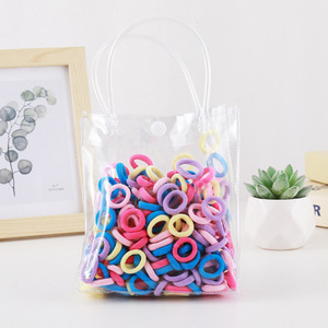 200 pièces/paquet de bandes de cheveux en nylon élastiques pour queue de cheval petites bandes de cheveux élastiques pour bébés filles - Product Image 3