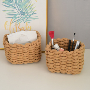 Factory Hot Sale <b>Storage</b> <b>Baskets</b> Woven Cotton Rope <b>Basket</b> Organizing Home Decoration - Product Image 6