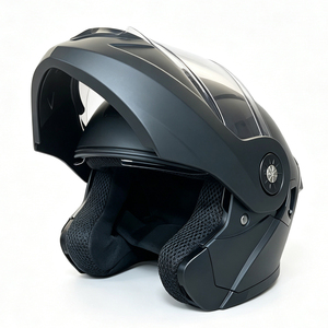 Casco de Motocicleta Modular Abatible Homologado por DOT, Carcasa de ABS Negro Mate, Visera Personalizada de Liberación Rápida, Nuevos Colores Personalizables, Logotipo Personalizado - Product Image 1