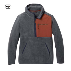 Áo khoác nỉ ngoài trời tùy chỉnh OEM, logo, áo khoác mùa đông ấm áp, khóa kéo, áo khoác lông cừu Polar tùy chỉnh, áo khoác có khóa kéo dành cho nam mùa đông - Product Image 2