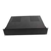 Boîtier de contrôle en aluminium 2U 19 pouces pour montage en rack, noir anodisé, norme EIA, alimentation, baies de disques durs, matrice vidéo 350 IP54