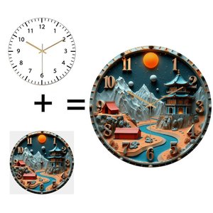 Orologio <span class=keywords><strong>da</strong></span> <span class=keywords><strong>Parete</strong></span> Industriale in Vetro <span class=keywords><strong>da</strong></span> 12 Pollici con Dettagli Rustici in Metallo e Finitura Invecchiata - Product Image 1