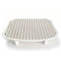 Tapis de contrôle de la litière pour chat à deux couches, tampon filtrant anti-sable, avec rebord surélevé, réutilisable, accessoire pour litière de chat d'intérieur