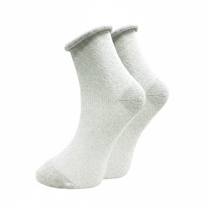 Chaussettes côtelées pour femmes, couleur pierre scintillante, design tricoté respirant avec logo personnalisé, longueur mi-mollet, usage saisonnier printemps - Product Image 2