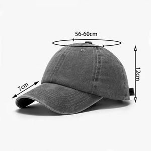 Casquettes de baseball sportives en coton rétro vintage, ajustables, non structurées, couleur unie, effet vieilli, avec logo personnalisé, vente en gros - Product Image 3