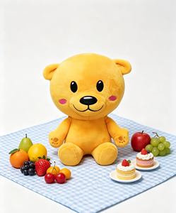 Ours en peluche personnalisé en <span class=keywords><strong>tissu</strong></span> à poils courts et doux avec empreinte de patte en relief, articles de présentation de bureau pour importateurs de jouets OEM ODM - Product Image 6