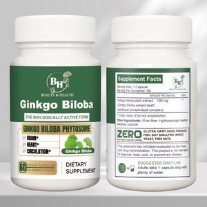 Grosir kapsul Ginkgo Biloba disesuaikan mendukung kesehatan otak kesehatan kardiovaskular jantung meningkatkan konsentrasi memori - Product Image 4