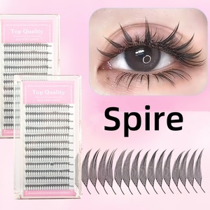 2025ขนตาปลอมแบบอัดยอดแหลมรูปการ์ตูนใหม่ล่าสุดให้ความรู้สึกอนิเมะความหนา0.03มม. น้ำหนักเบาแบบ DIY - Product Image 2