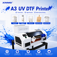 Printer Stiker UV A3 Langsung dari Pabrik XINMEI dengan Printhead XP600/DX7/I3200 untuk Printer UV DTF pada Gelas, Akrilik, Logam, Kristal