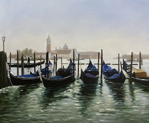 Toile <span class=keywords><strong>de</strong></span> décoration intérieure extensible à la main, décor personnalisé, peinture artistique murale <span class=keywords><strong>de</strong></span> paysage abstrait - Product Image 2