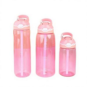 Botella de Agua Deportiva de Tritán de Alta Calidad, Libre de BPA, de 500 ml, 750 ml, 1000 ml, con Tapa para Beber Directamente, Vaso con Asa y Pajita - Product Image 1