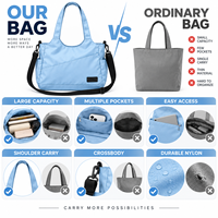 Sac fourre-tout en nylon grande capacité personnalisé pour le travail, les voyages et l'usage quotidien avec bandoulière et plusieurs poches
