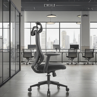 Silla Ejecutiva Ergonómica Moderna y Cómoda, Gris, Completamente de Malla, con Reposapiés, Altura Ajustable, Reclinable, para Oficina en Casa