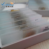 Microscope Prepared Slides 100pcs Mixed Science Survey Microscope Mineral Thin Section Slides Set