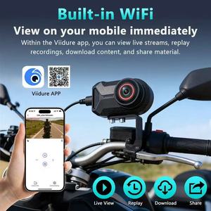 กล้องติดรถมอเตอร์ไซค์กันน้ำ 2K แบบพกพา ป้องกันการสั่นไหว เชื่อมต่อ WIFI - Product Image 4