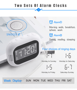 Đồng hồ báo thức rung có thể sạc lại với báo thức Kép Báo lại và nhắc nhở pin yếu - Product Image 6