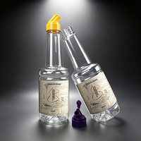 Bouteille en plastique transparente vide sans BPA de 1000 ml (32 oz) pour huile d'olive, sauce soja