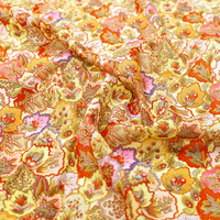Tissu popeline 100% coton imprimé numérique personnalisé, doux pour la peau, léger, pour jupe, chemise, robe