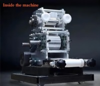 Rouleau à pâte automatique de table pour la préparation de raviolis, lames en acier inoxydable, haute capacité 40-50 pièces/min, empanadas, pizza, JUYAO