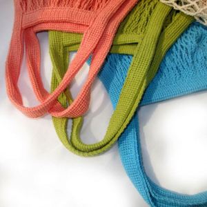 Wholesale Custom Logo Cotton <b>String</b> <b>Shopping</b> <b>Bag</b> Mesh Tote Grocery <b>Bags</b> Reusable Foldable Bagfor Fruit Vegetable - Product Image 4