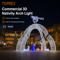 Arche lumineuse LED grand format TOPREX, motif de crèche, pour extérieur, centre commercial, projet de décoration de fête, résistante aux UV