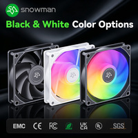 Ventilador de CPU/Procesador SNOWMAN BF120-ARGB-WH de 120 mm, Calidad OEM, Alto Flujo, con Rodamiento Fluido, Bajo Ruido, 12V Universal