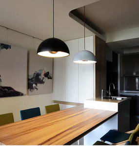 Lampe suspendue industrielle pour bar, <span class=keywords><strong>abat</strong></span>-<span class=keywords><strong>jour</strong></span> <span class=keywords><strong>rond</strong></span> en aluminium noir et <span class=keywords><strong>blanc</strong></span> E27 avec pare-soleil, couleur or rose, BY1052 - Product Image 6