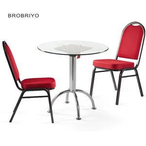 Nouvelle conception brevetée, chaise de salle à manger en fer rouge moderne, chaise de salle à manger en métal pour mariage - Product Image 6