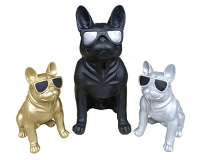 Patung anjing gonggongan dekoratif, untuk dekorasi meja kantor, patung resin, anjing Bulldog Prancis, patung taman patung luar ruangan - Product Image 3
