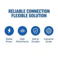 Cable de Alimentación Flexible en Espiral, Cable de Cobre con Extremos Desforrados, Cable de Conexión Eléctrica Retráctil OEM