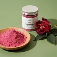 Poudre de fleur d'hibiscus roselle 100% naturelle et biologique, extrait pur à base de plantes, extrait par solvant, qualité alimentaire, emballage en fût 2