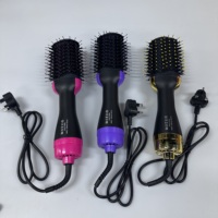 Secador Iónico 2 en 1 Directo de Fábrica, Cepillo de Aire Caliente Voluminizador, Masajeador de Cuero Cabelludo, Calentamiento con Cable Resistente, Francés, 750W, 3 Velocidades, con Cepillo