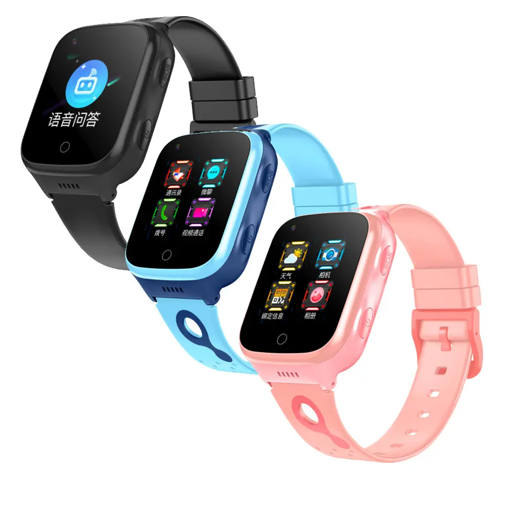 Kustom 4g anak Sos panggilan darurat Smartwatch GPS LBS Wifi lokasi anak 4G Sim kartu jam tangan pintar