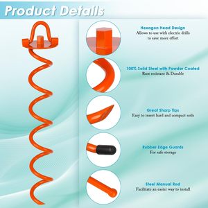 Grondankers Zware Spiraalschroef In Trampoline Staken Voor Luifels Schommel Sets - Product Image 3