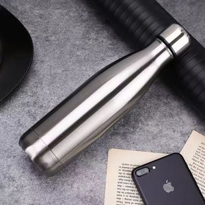 17oz Double Wall Vacuum Stainless Steel Insulated <b>Folding</b> Sports Style Water Flask Lid Travel Thermos Mug Promotional Customized - Product Image 3