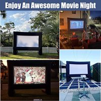 Écran de Projecteur Gonflable Extérieur 14ft 16ft 20ft 24ft, Cinéma Gonflable en Plein Air pour Fête de Jardin